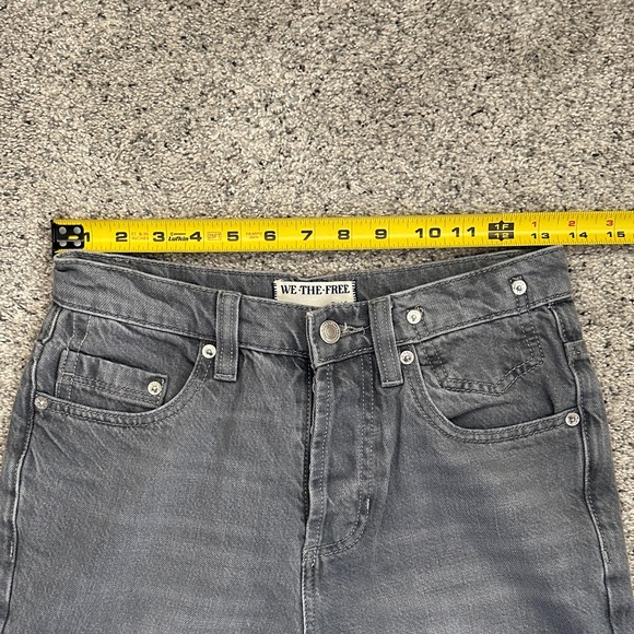 New Free People Eden High Slouchy Flare Jeans ~ Diamond Gray - Picture 7 of 11